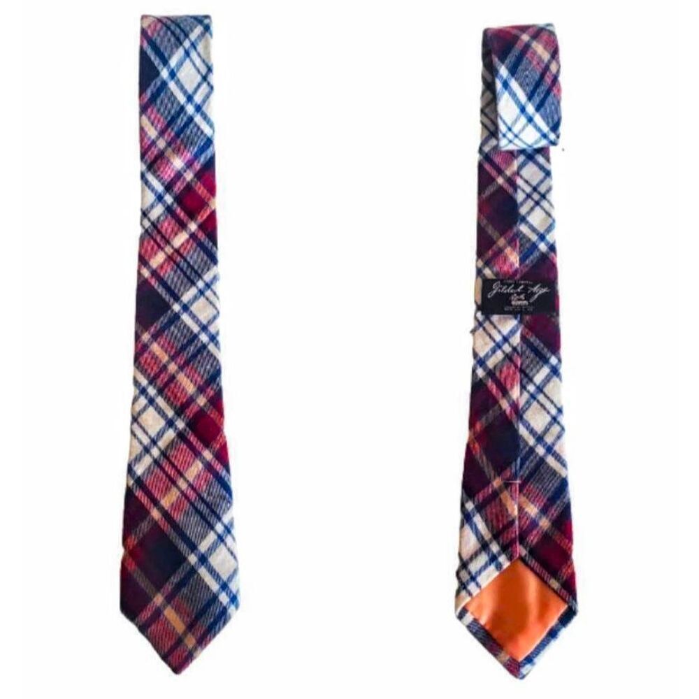 GILDED AGE Men's Plaid Neck Tie 100% Cotton